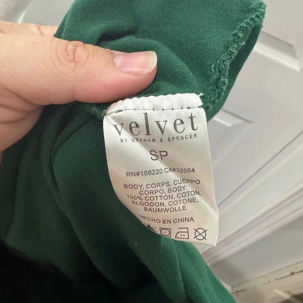 Velvet by Graham & Spencer for Anthropologie Green Puff Sleeve Dress – Size S - Picture 6 of 7